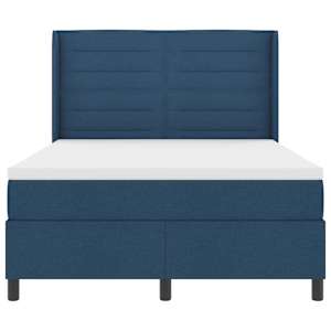 LED box pružinová postel s čelo Modrá 140 x 190 cm textil - obrázek 8