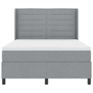 LED box pružinová postel s čelo Světle šedá 160 x 200 cm textil - obrázek 8