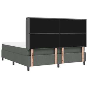 LED box pružinová postel s čelo Tmavě šedá 180 x 200 cm textil - obrázek 10