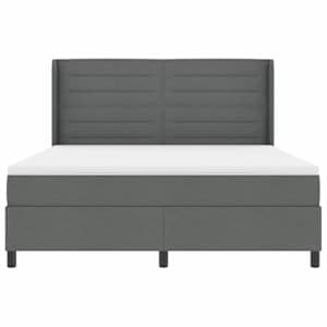 LED box pružinová postel s čelo Tmavě šedá 180 x 200 cm textil - obrázek 8