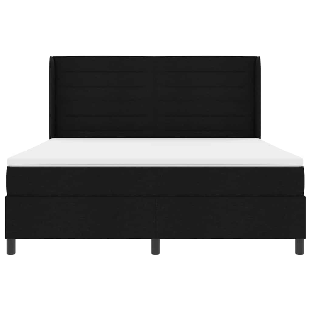 LED box pružinová postel s matrací Černá 180 x 200 cm textil - obrázek 8
