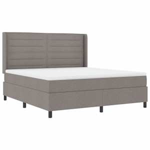 LED box pružinová postel s matrací Taupe 180 x 200 cm textil - obrázek 2