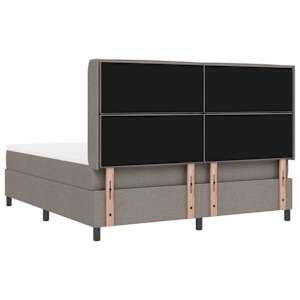 LED box pružinová postel s matrací Taupe 180 x 200 cm textil - obrázek 10
