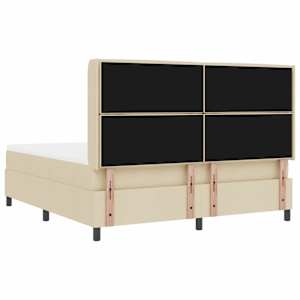 LED box pružinová postel s matrací Krémová 180 x 200 cm textil - obrázek 10