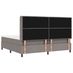 LED box pružinová postel s matrací Taupe 200 x 200 cm textil - obrázek 10