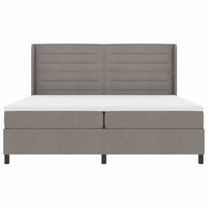 LED box pružinová postel s matrací Taupe 200 x 200 cm textil - obrázek 8