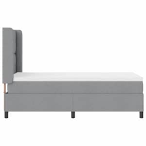 LED box pružinová postel s čelo Světle šedá 80 x 200 cm textil - obrázek 9