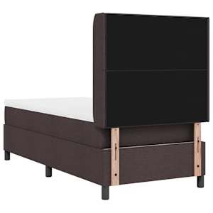 LED box pružinová postel s čelo Tmavě hnědá 80 x 200 cm textil - obrázek 10