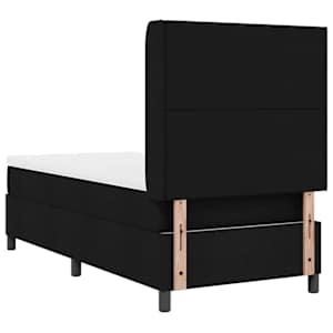 LED box pružinová postel s čelo Černá 90 x 190 cm textil - obrázek 10