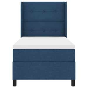 LED box pružinová postel s čelo Modrá 90 x 190 cm textil - obrázek 8