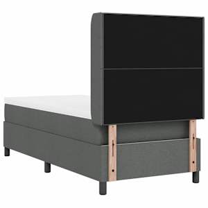 LED box pružinová postel s čelo Tmavě šedá 100 x 200 cm textil - obrázek 10