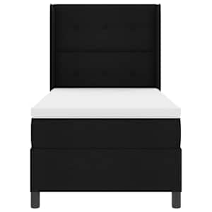 LED box pružinová postel s čelo Černá 100 x 200 cm textil - obrázek 8