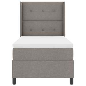 LED box pružinová postel s čelo Taupe 100 x 200 cm textil - obrázek 8