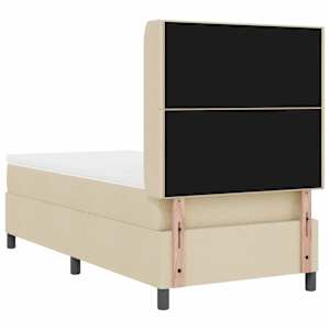 LED box pružinová postel s čelo Krémová 100 x 200 cm textil - obrázek 10