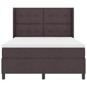 LED box pružinová postel s čelo Tmavě hnědá 140 x 190 cm textil - obrázek 8