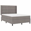 vidaXL LED Box Spring Voodi peaga Pruunikashall 140 x 190 cm kangas