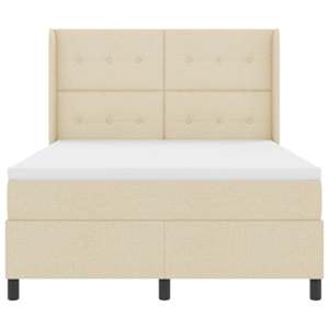 LED box pružinová postel s čelo Krémová 140 x 190 cm textil - obrázek 8