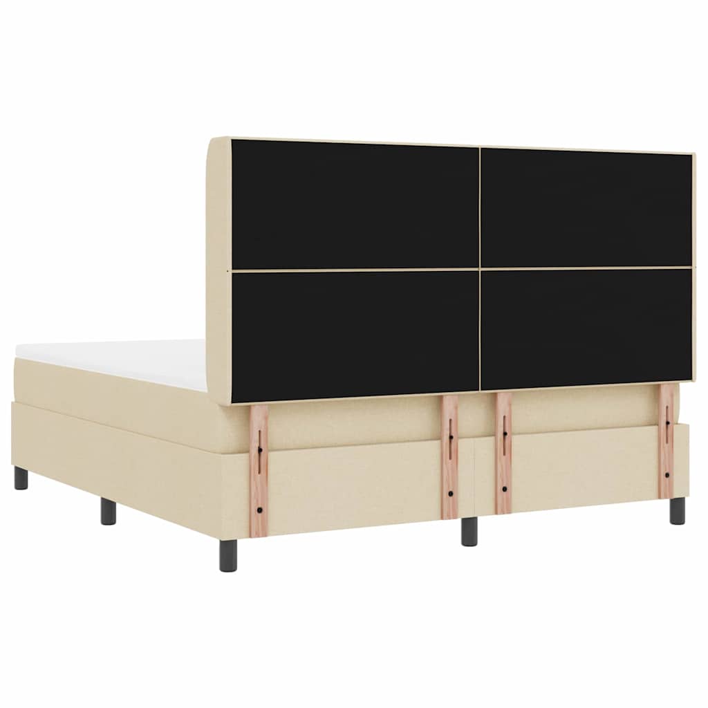 LED box pružinová postel s matrací Krémová 180 x 200 cm textil - obrázek 10