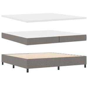 LED box pružinová postel s čelo Taupe 200 x 200 cm textil - obrázek 6