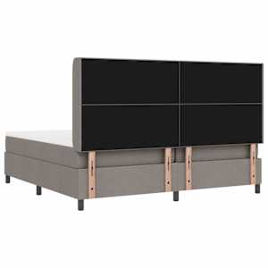 LED box pružinová postel s čelo Taupe 200 x 200 cm textil - obrázek 10