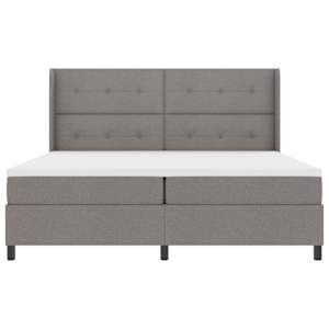 LED box pružinová postel s čelo Taupe 200 x 200 cm textil - obrázek 8