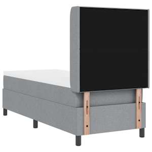 LED box pružinová postel s čelo Světle šedá 80 x 200 cm textil - obrázek 10