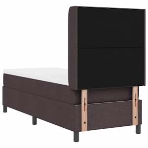 LED box pružinová postel s čelo Tmavě hnědá 80 x 200 cm textil - obrázek 10
