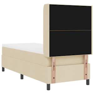 LED box pružinová postel s čelo Krémová 80 x 200 cm textil - obrázek 10