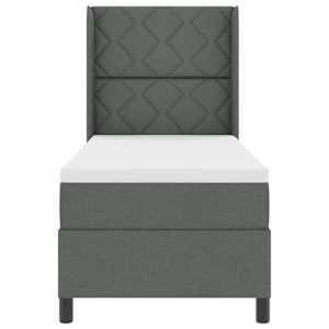 LED box pružinová postel s čelo Tmavě šedá 90 x 190 cm textil - obrázek 8