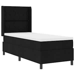 LED box pružinová postel s čelo Černá 90 x 190 cm textil - obrázek 2