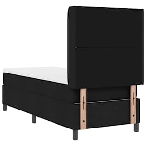 LED box pružinová postel s čelo Černá 90 x 190 cm textil - obrázek 10