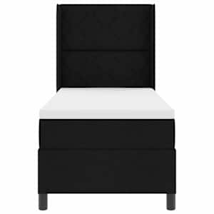 LED box pružinová postel s čelo Černá 90 x 190 cm textil - obrázek 8