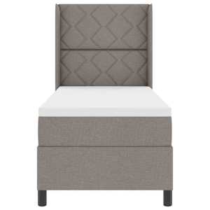 LED box pružinová postel s matrací Taupe 90 x 190 cm textil - obrázek 8