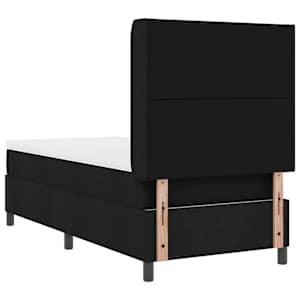 LED box pružinová postel s čelo Černá 100 x 200 cm textil - obrázek 9