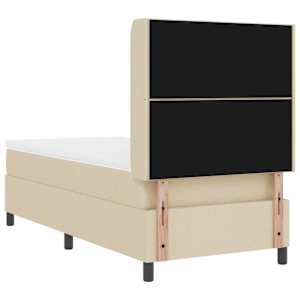 LED box pružinová postel s čelo Krémová 100 x 200 cm textil - obrázek 9