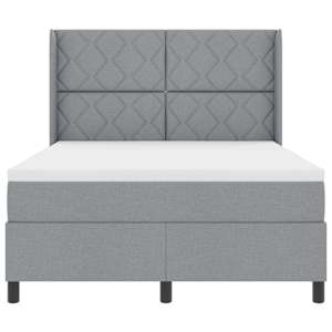 LED box pružinová postel s čelo Světle šedá 160 x 200 cm textil - obrázek 8