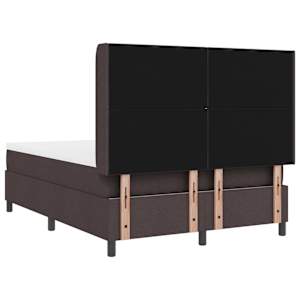 LED box pružinová postel s čelo Tmavě hnědá 160 x 200 cm textil - obrázek 10
