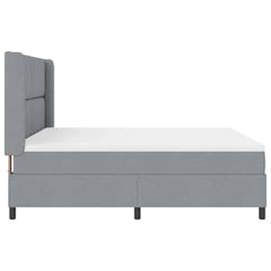 LED box pružinová postel s čelo Světle šedá 180 x 200 cm textil - obrázek 9