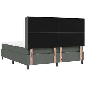 LED box pružinová postel s čelo Tmavě šedá 180 x 200 cm textil - obrázek 10