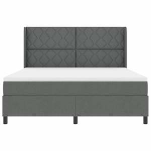 LED box pružinová postel s čelo Tmavě šedá 180 x 200 cm textil - obrázek 8