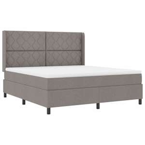 LED box pružinová postel s čelo Taupe 180 x 200 cm textil - obrázek 2