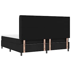 LED box pružinová postel s čelo Černá 200 x 200 cm textil - obrázek 10
