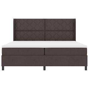 LED box pružinová postel s čelo Tmavě hnědá 200 x 200 cm textil - obrázek 8