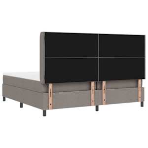 LED box pružinová postel s čelo Taupe 200 x 200 cm textil - obrázek 10