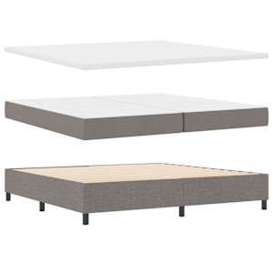 LED box pružinová postel s čelo Taupe 200 x 200 cm textil - obrázek 7