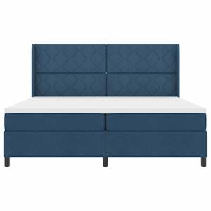 LED box pružinová postel s čelo Modrá 200 x 200 cm textil - obrázek 8