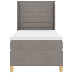 Postel s boxspringem s LED pásky Taupe 90 x 190 cm textil - obrázek 8