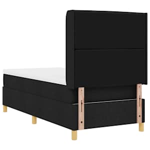 Postel s boxspringem s LED pásky Černá 100 x 200 cm textil - obrázek 10