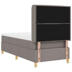 Postel s boxspringem s LED pásky Taupe 100 x 200 cm textil - obrázek 10