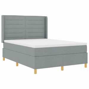 vidaXL Karbi vedrumadrats LED-ribadega Helehall 140 x 190 cm kangas